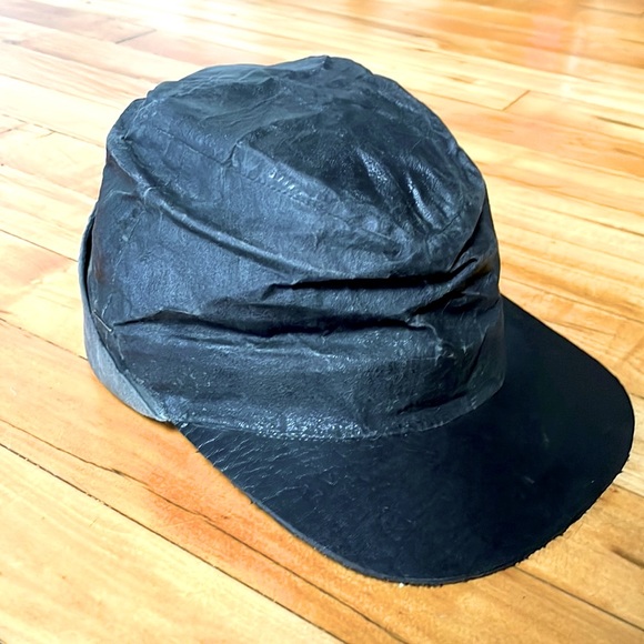 BLAMO HEATHEN FIELD CAP - Black and Grey Brimmed Hat  - OOAK - Picture 2 of 3